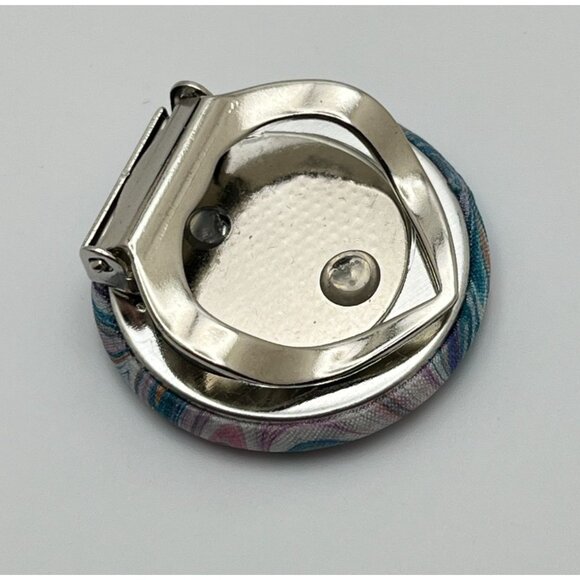 Abstract Swirl Fabric Scarf Clip Blue Purple Round Flowing Space - Picture 3 of 6